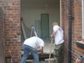 French Door Brickout 3 Weatherproof Windows - French Door Brickout 3