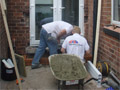 French Door Brickout 5 Weatherproof Windows - French Door Brickout 5